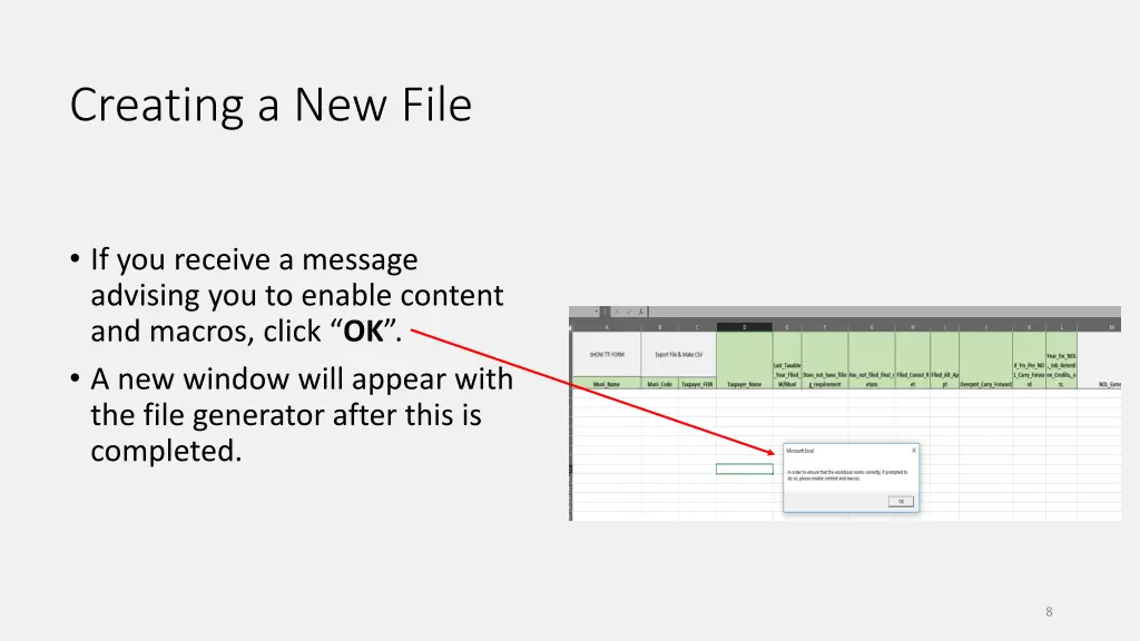 creating a new file