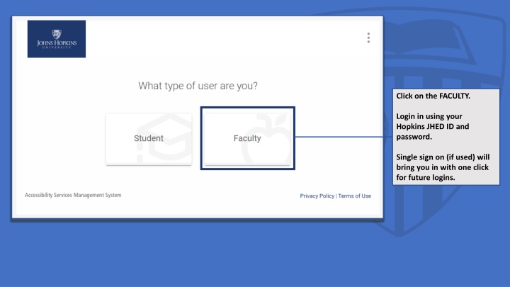 click on the faculty