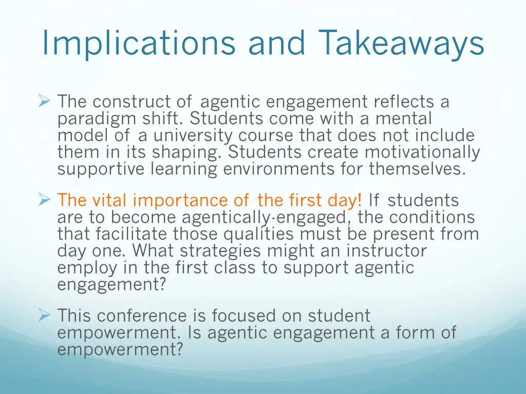 implications and takeaways