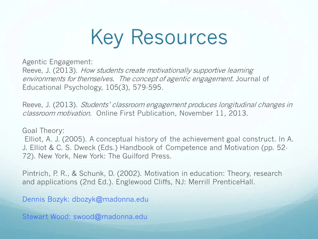 key resources