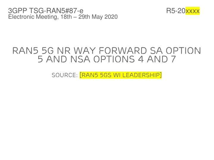 3gpp tsg ran5 87 e electronic meeting 18th 29th