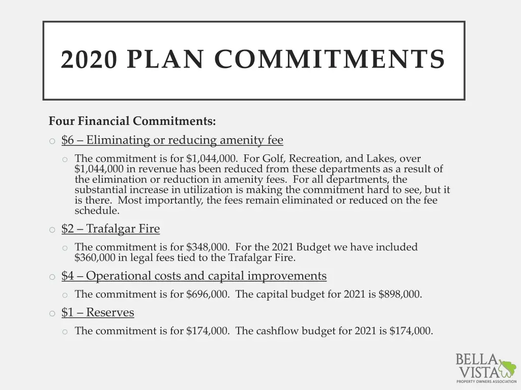 2020 plan commitments 1