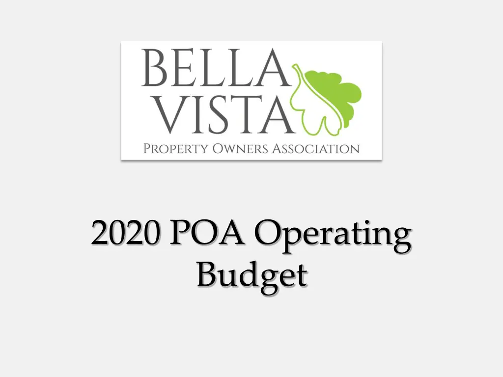 2020 poa operating budget