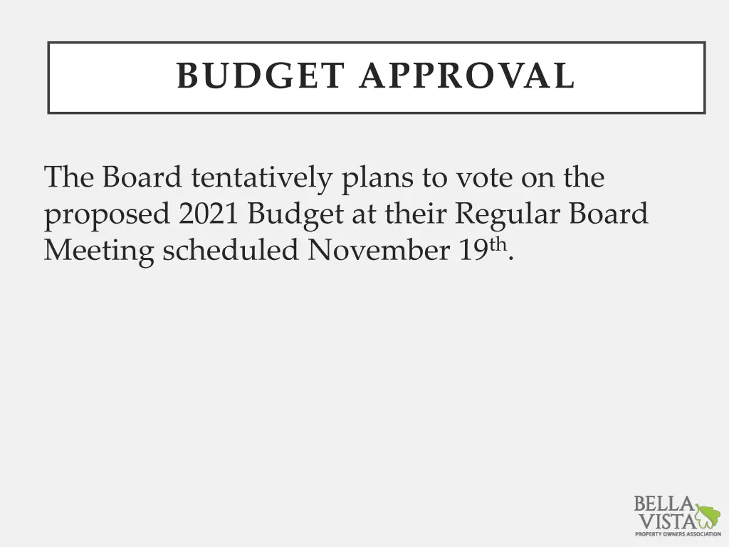 budget approval