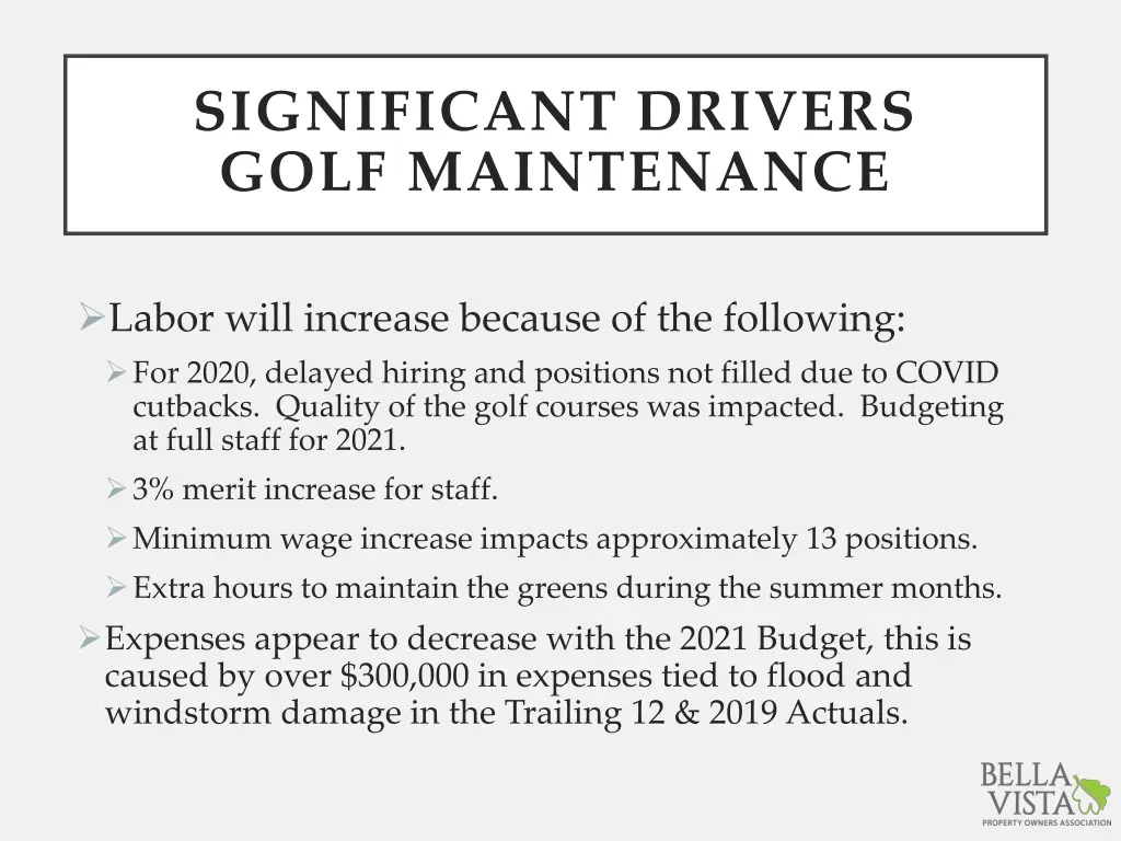 significant drivers golf maintenance 1
