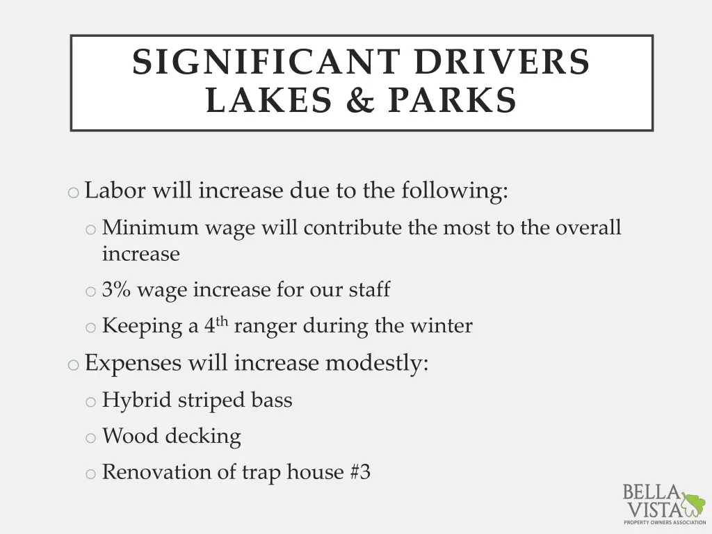 significant drivers lakes parks 1
