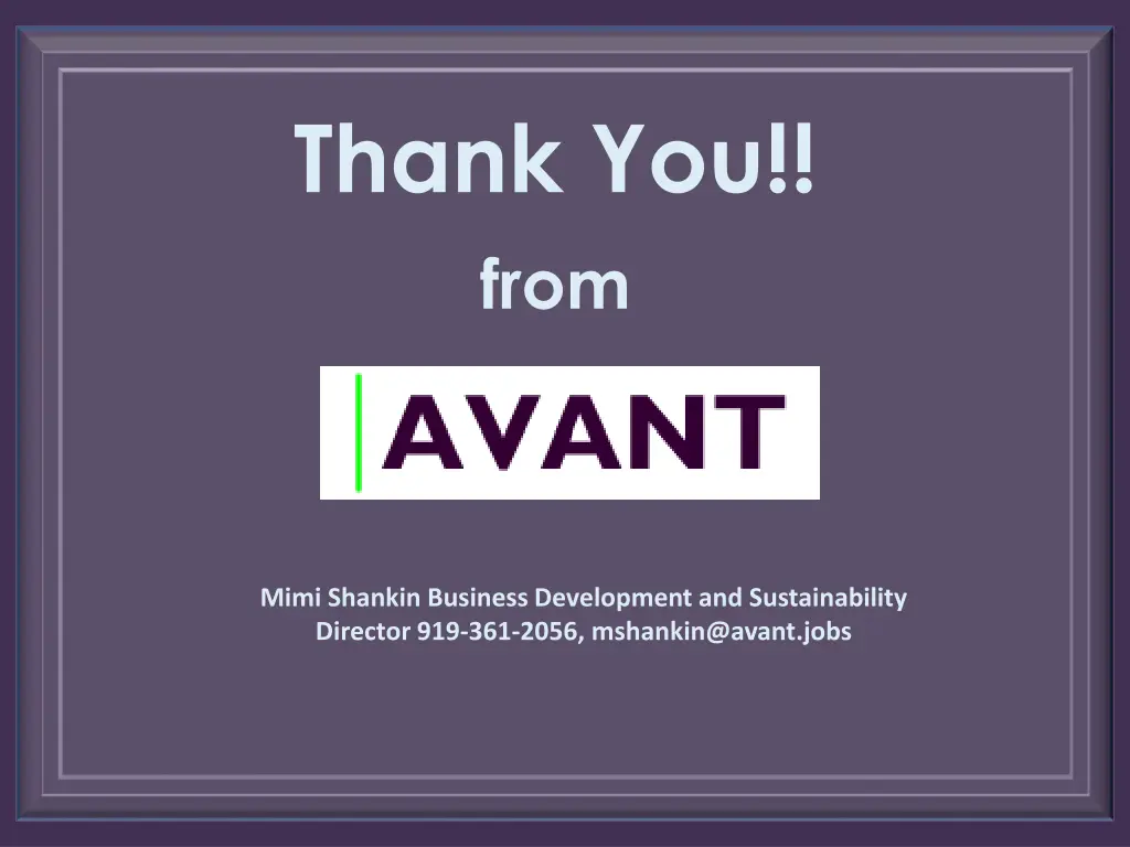 thank you from