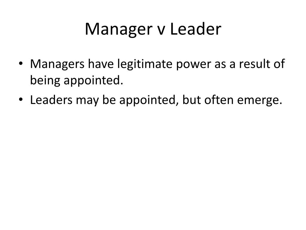 manager v leader