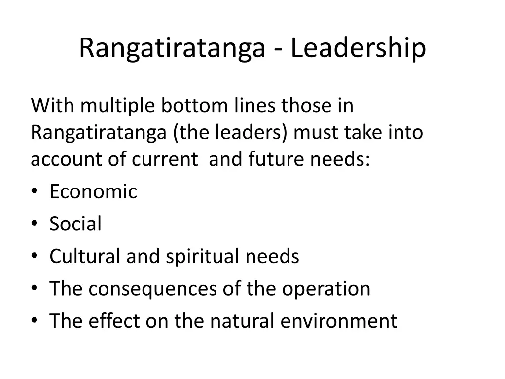 rangatiratanga leadership