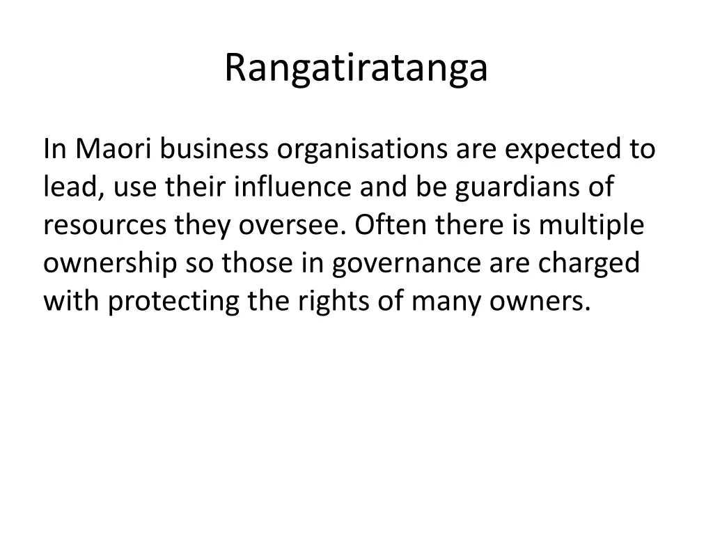 rangatiratanga
