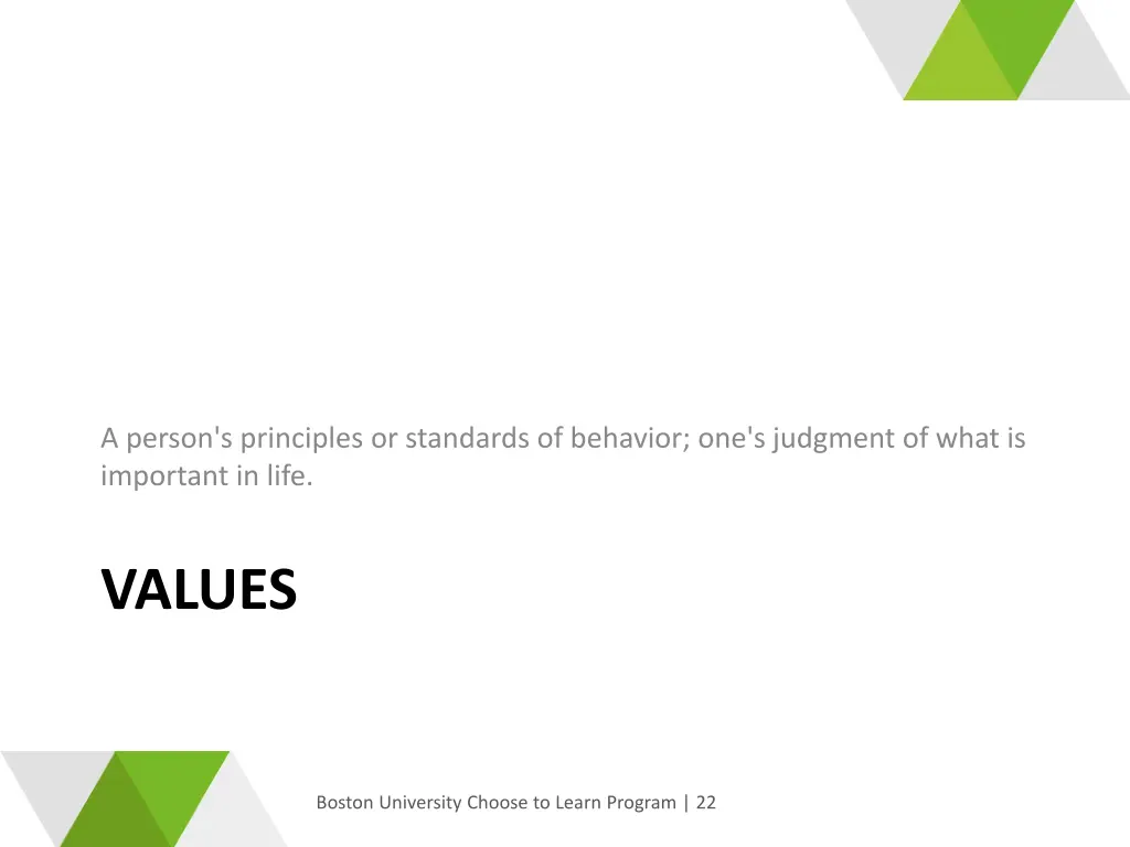 a person s principles or standards of behavior