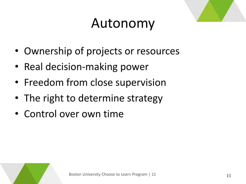 autonomy