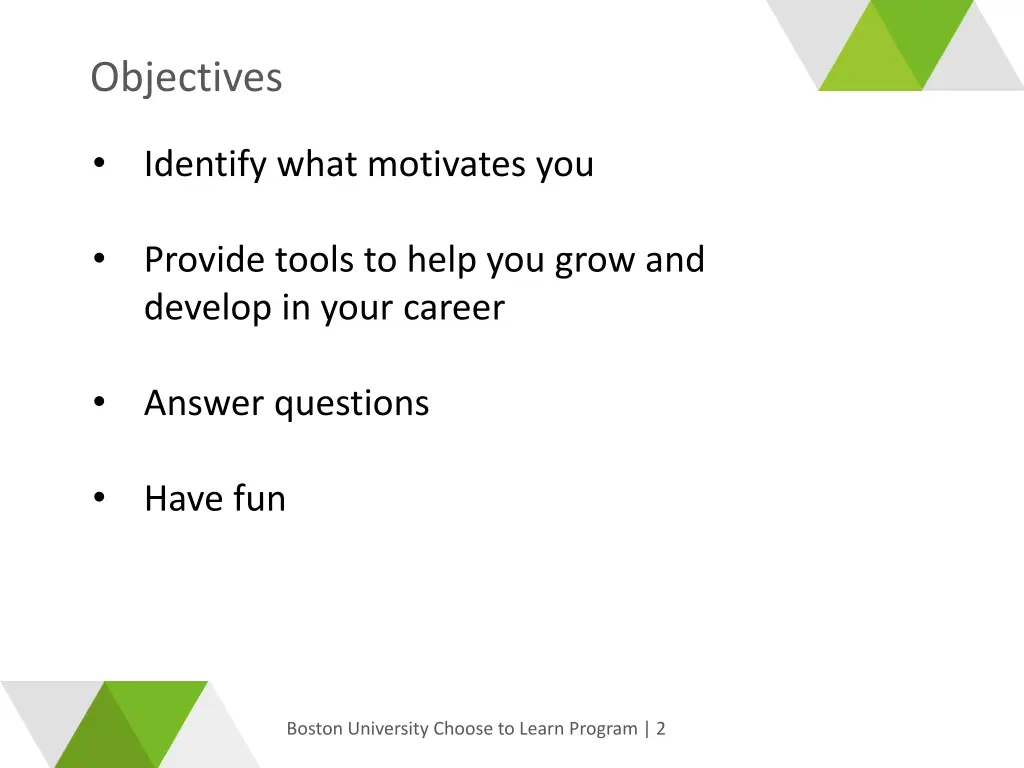 objectives
