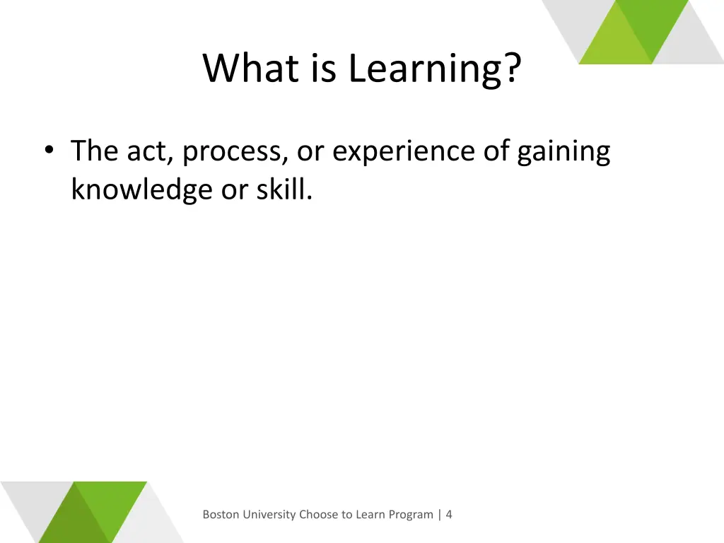what is learning