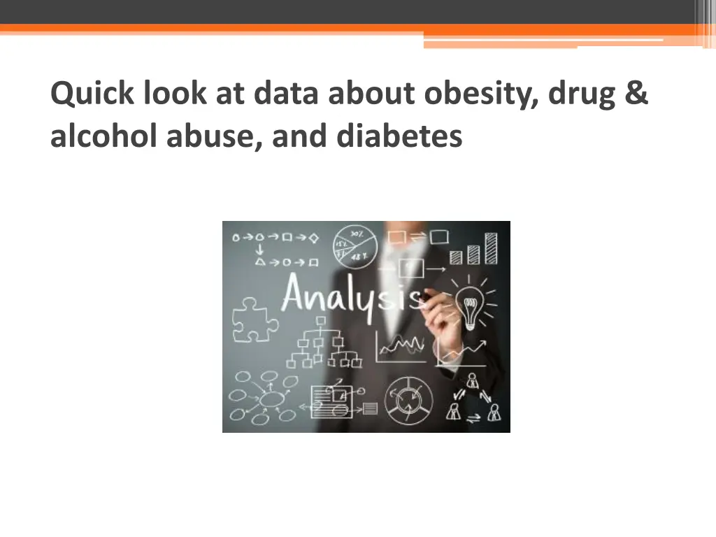 quick look at data about obesity drug alcohol