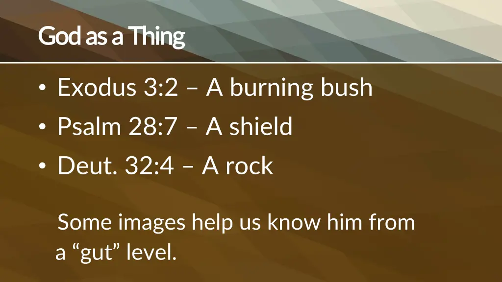 god as a thing god as a thing