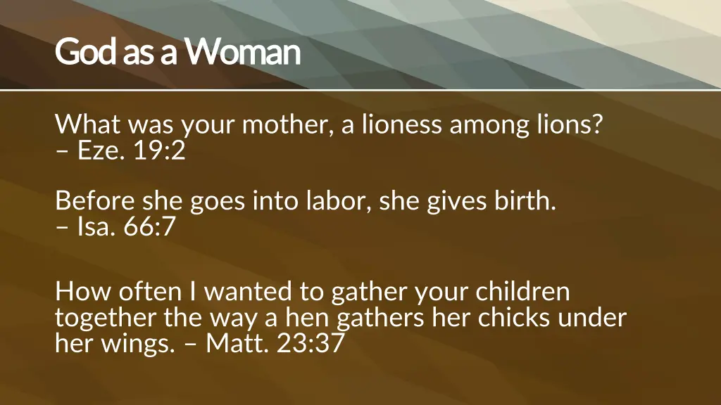 god as a woman god as a woman