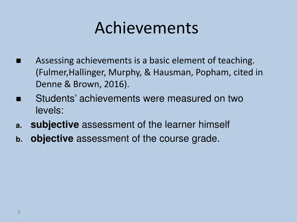 achievements