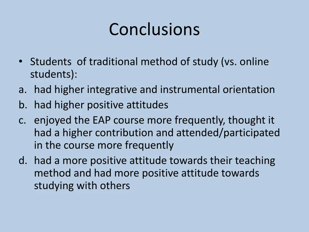 conclusions 2