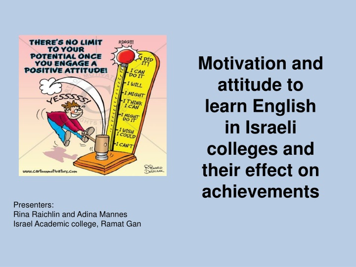 motivation and attitude to learn english