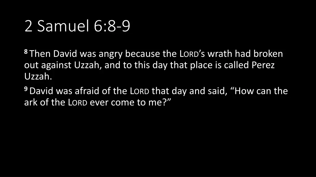2 samuel 6 8 9