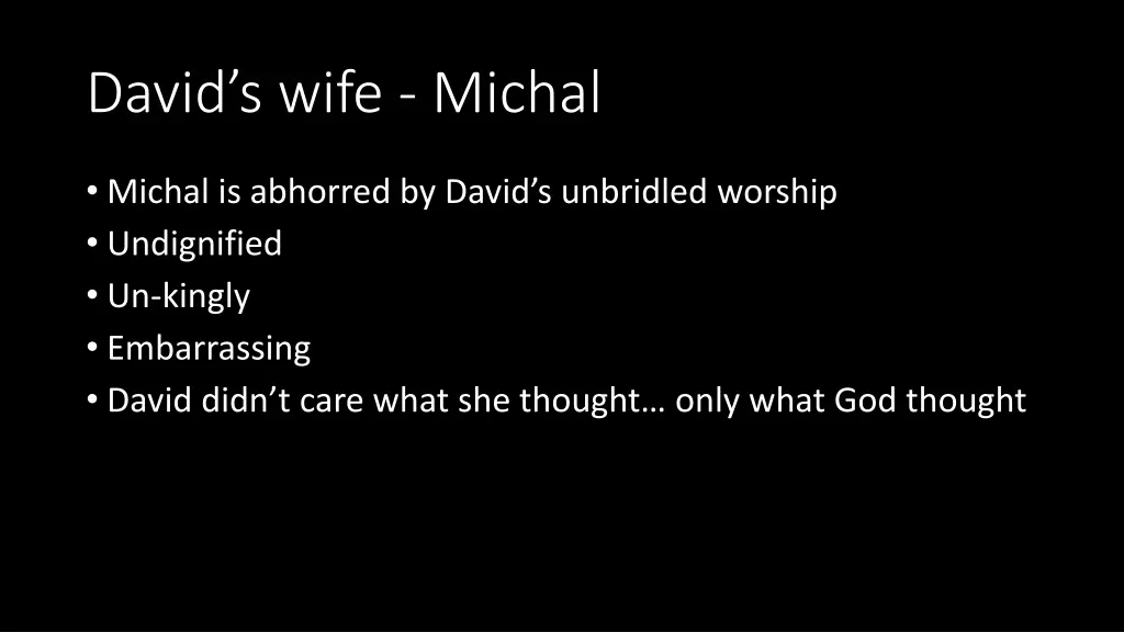 david s wife michal