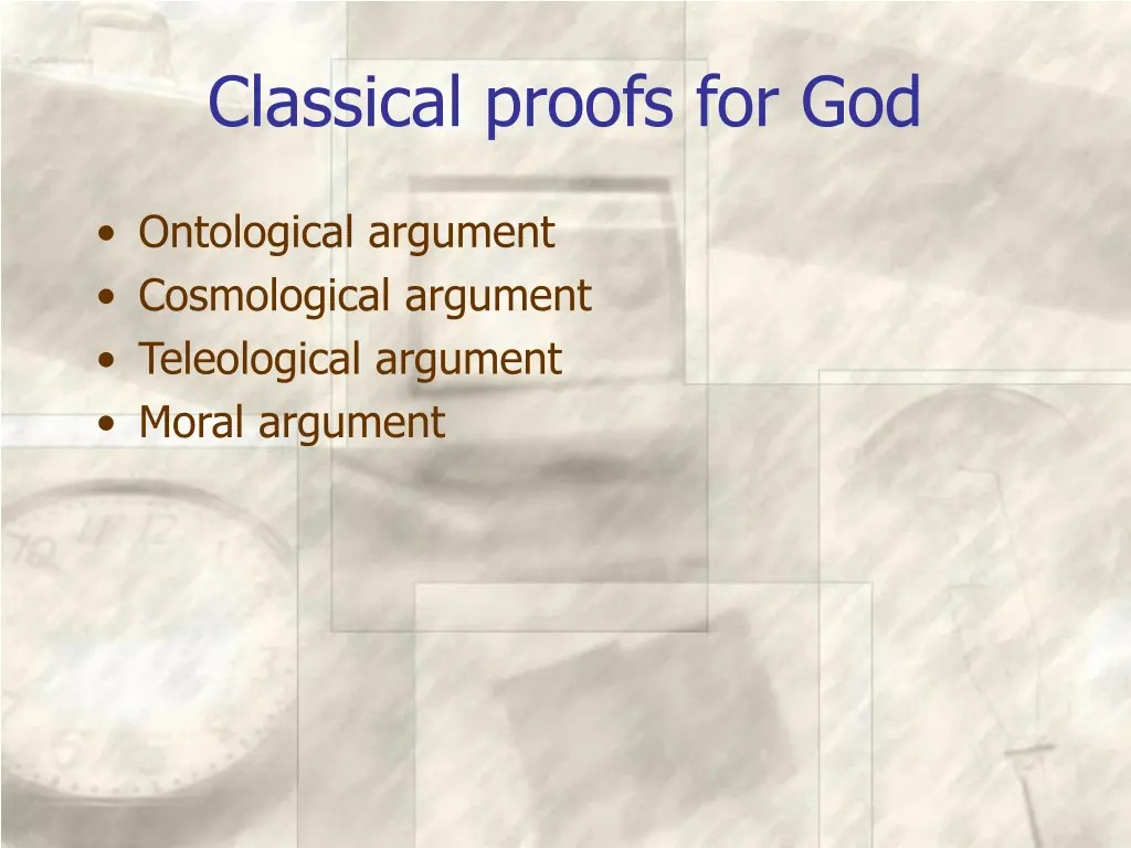 classical proofs for god