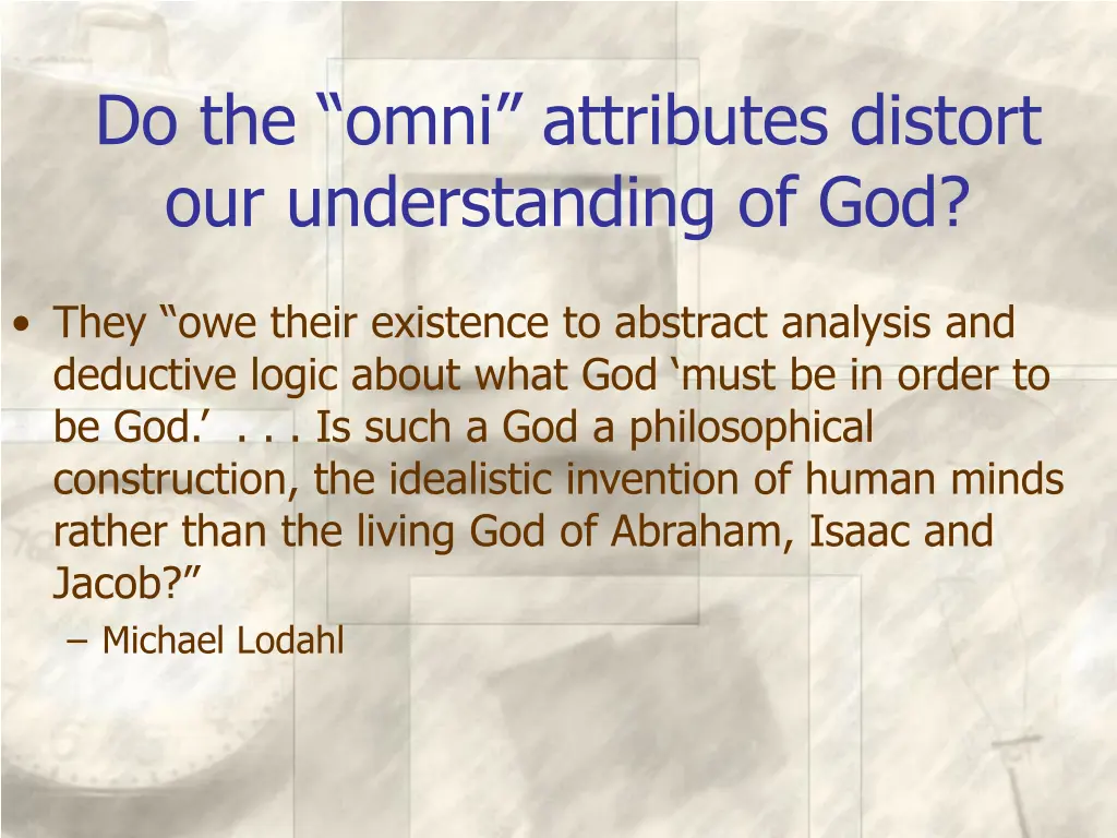 do the omni attributes distort our understanding