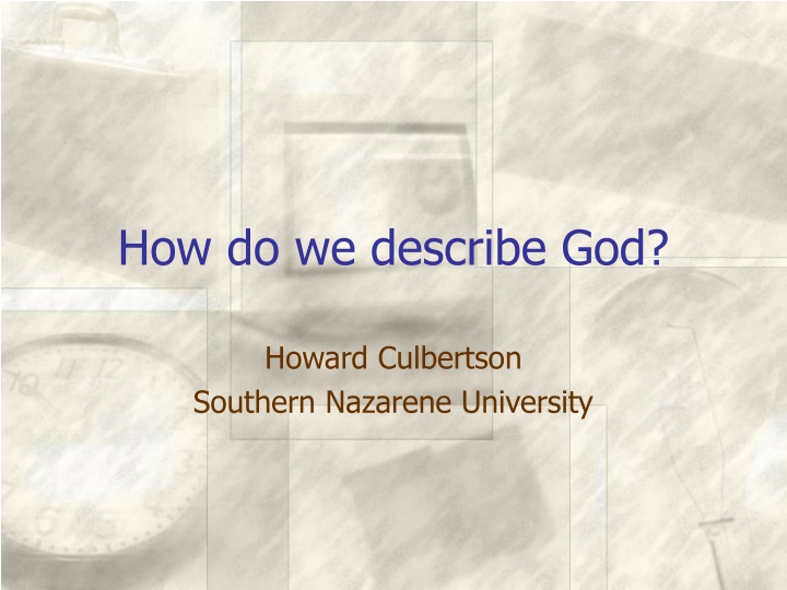 how do we describe god