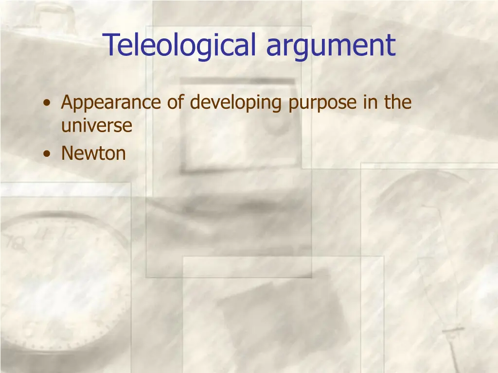 teleological argument