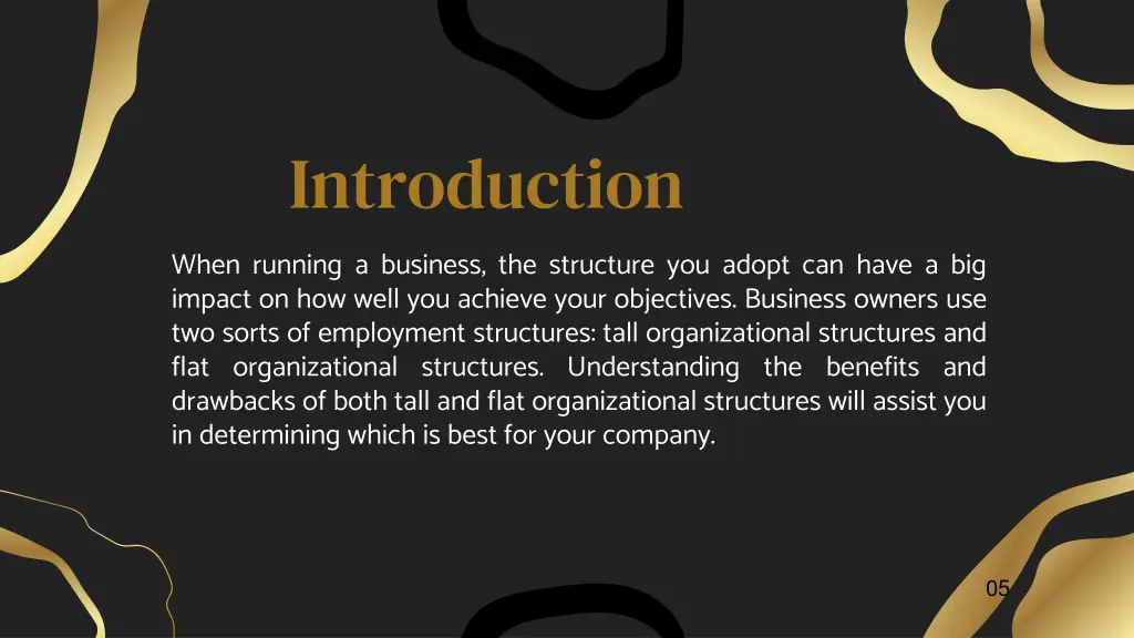 introduction when running a business
