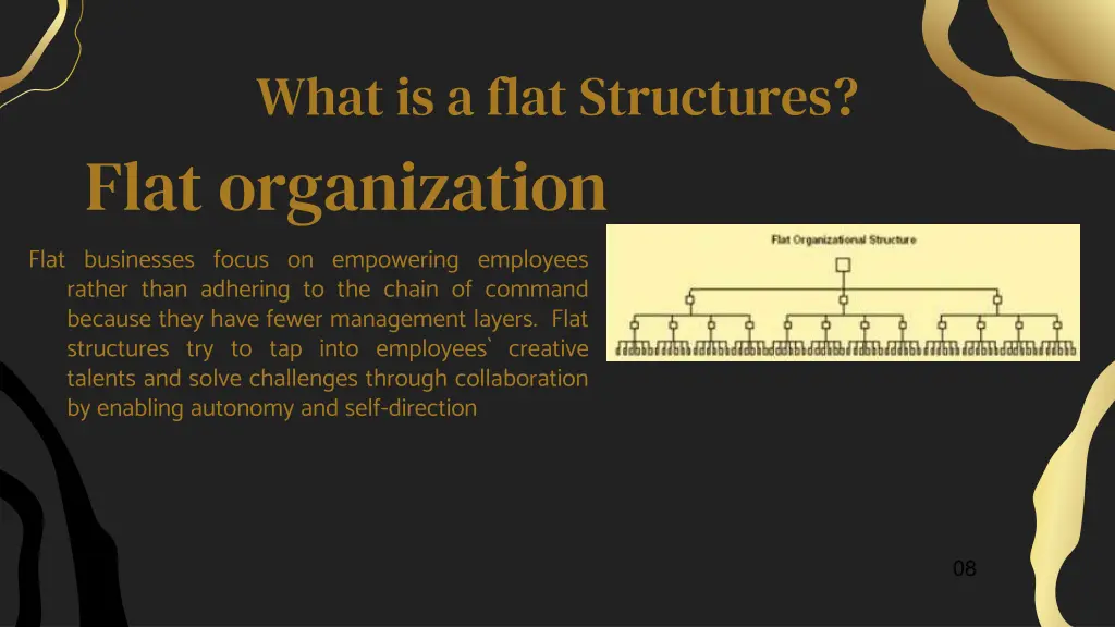 what is a flat structures flat organization flat