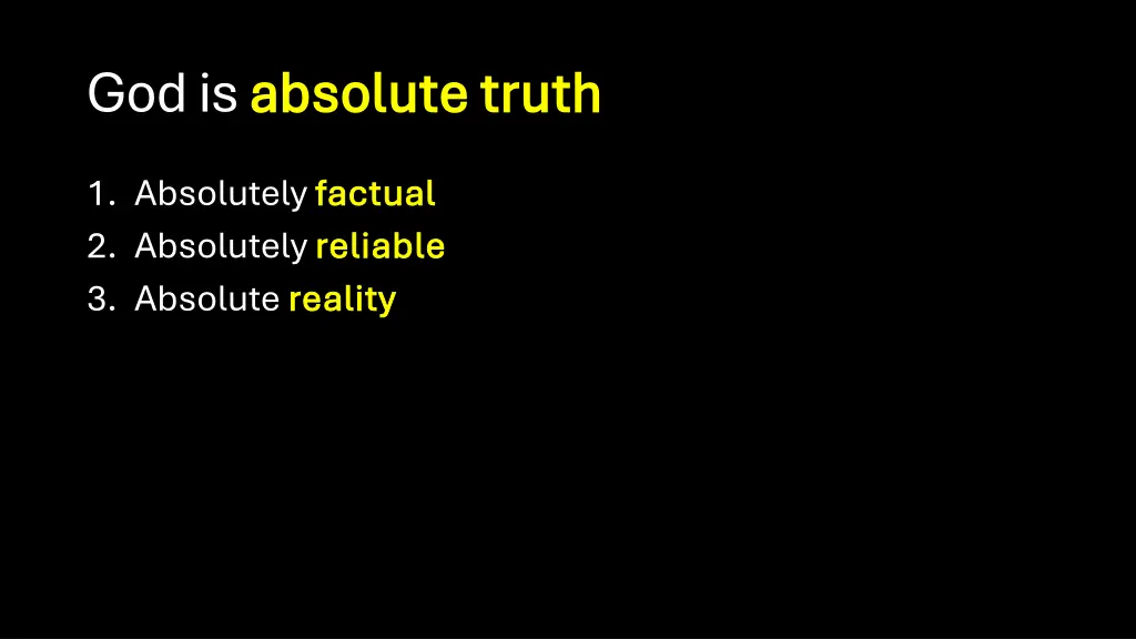 god is absolute truth absolute truth 1