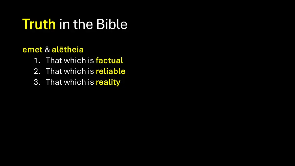 truth truth in the bible 1