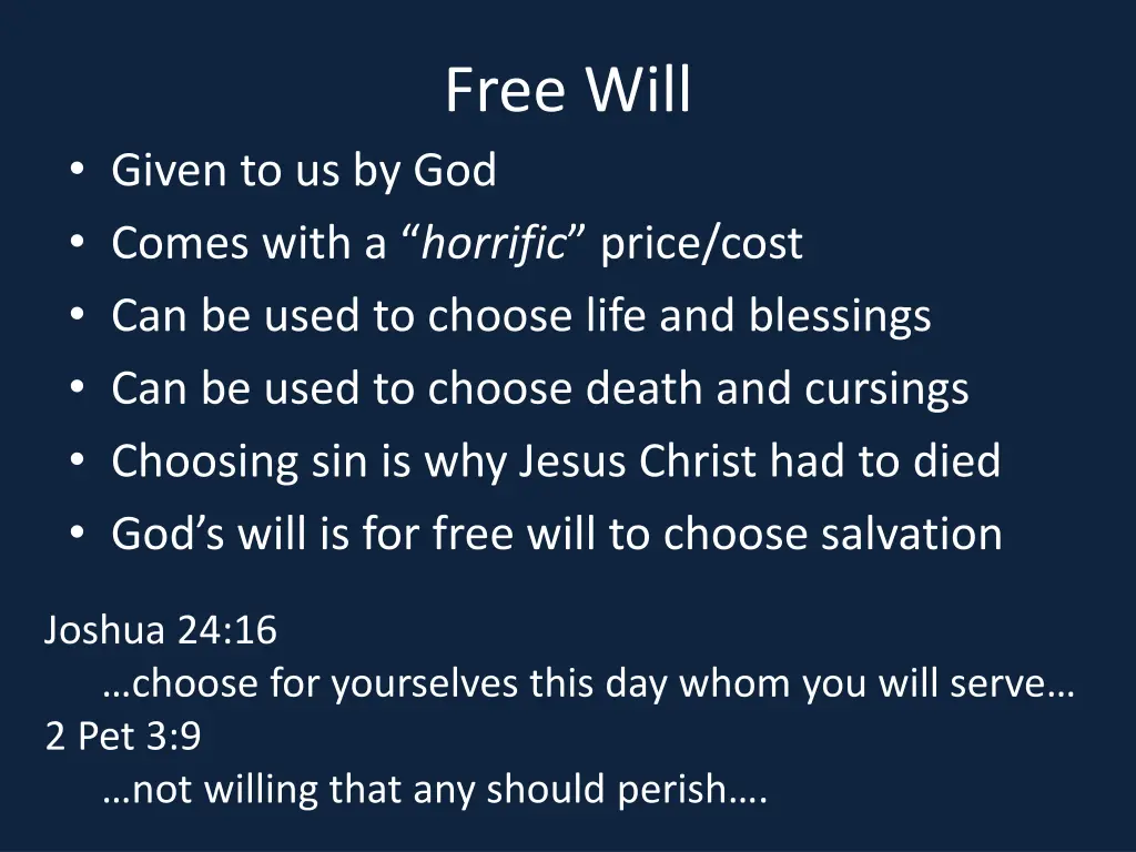 free will