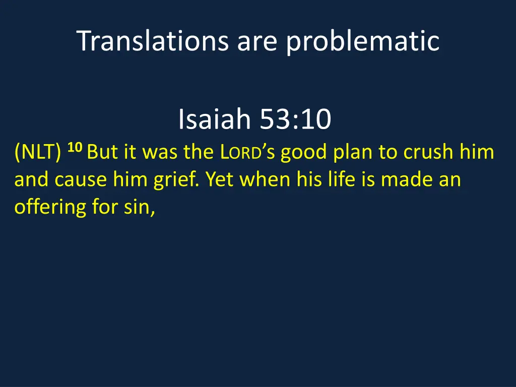 translations are problematic