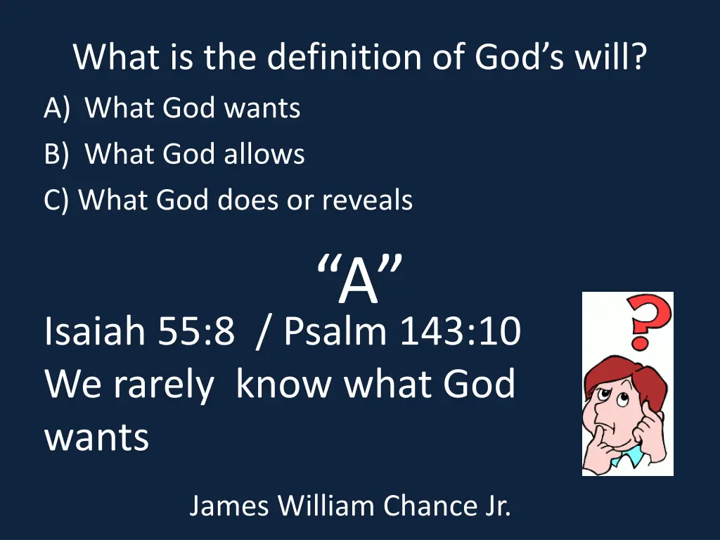what is the definition of god s will a what 1