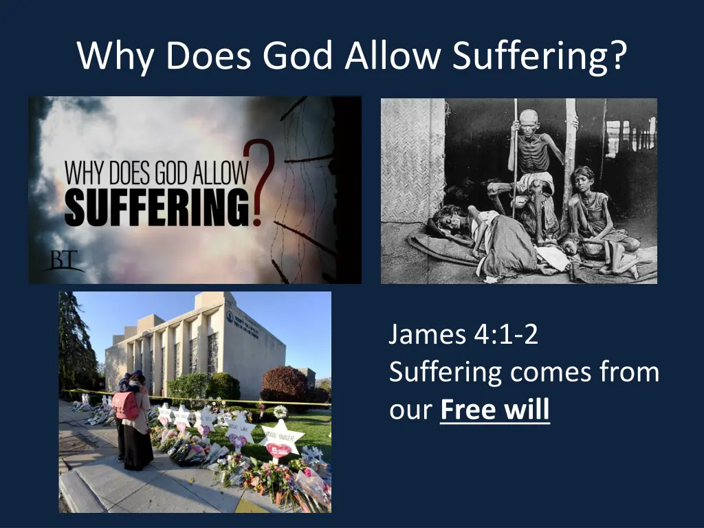 why does god allow suffering