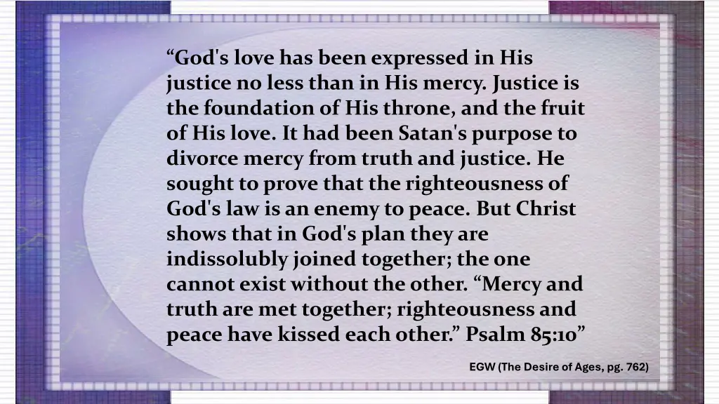 god s love has been expressed in his justice