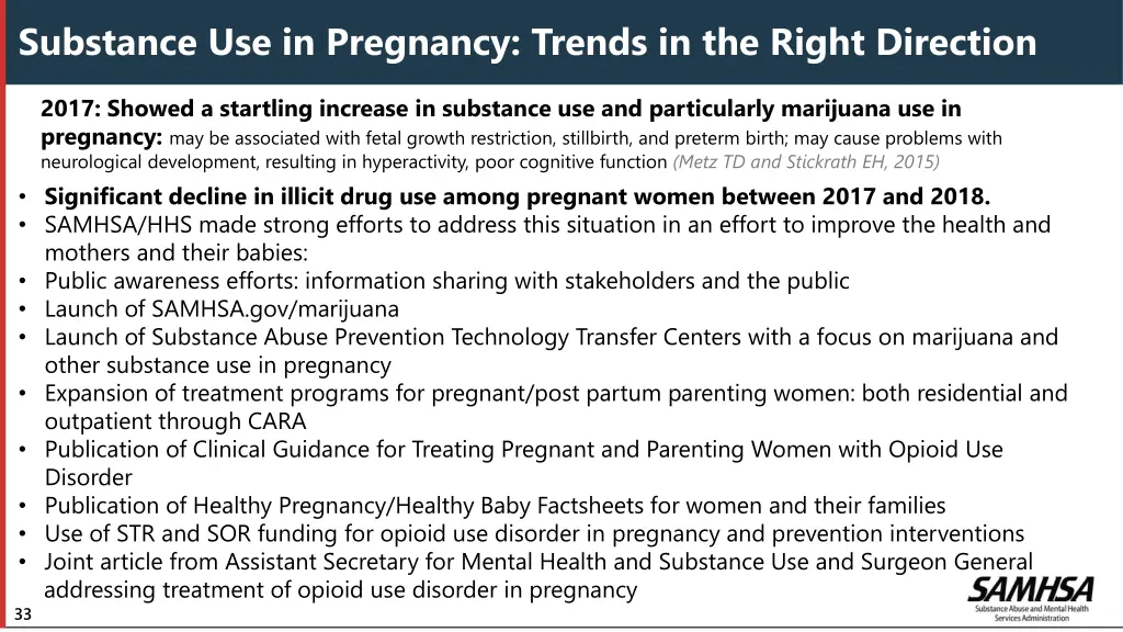 substance use in pregnancy trends in the right