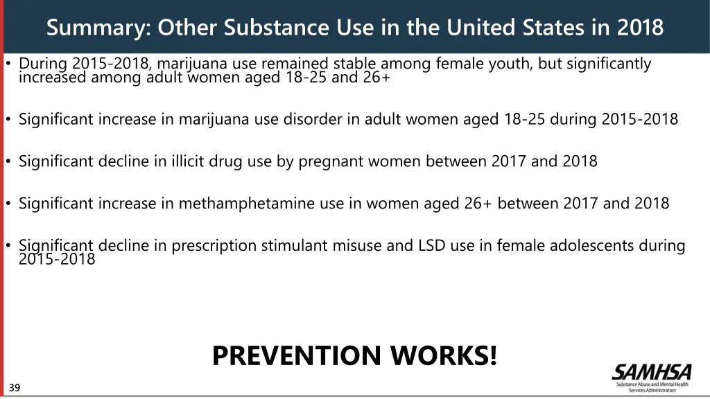 summary other substance use in the united states