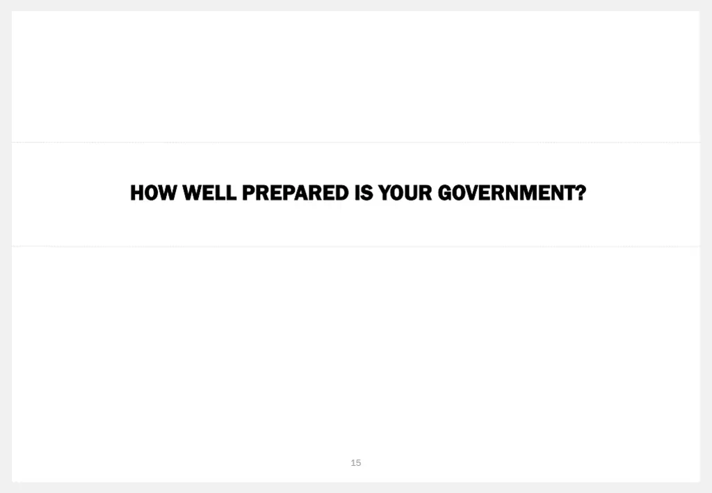 how well prepared is your government how well