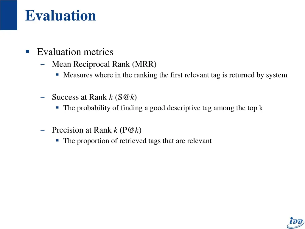evaluation