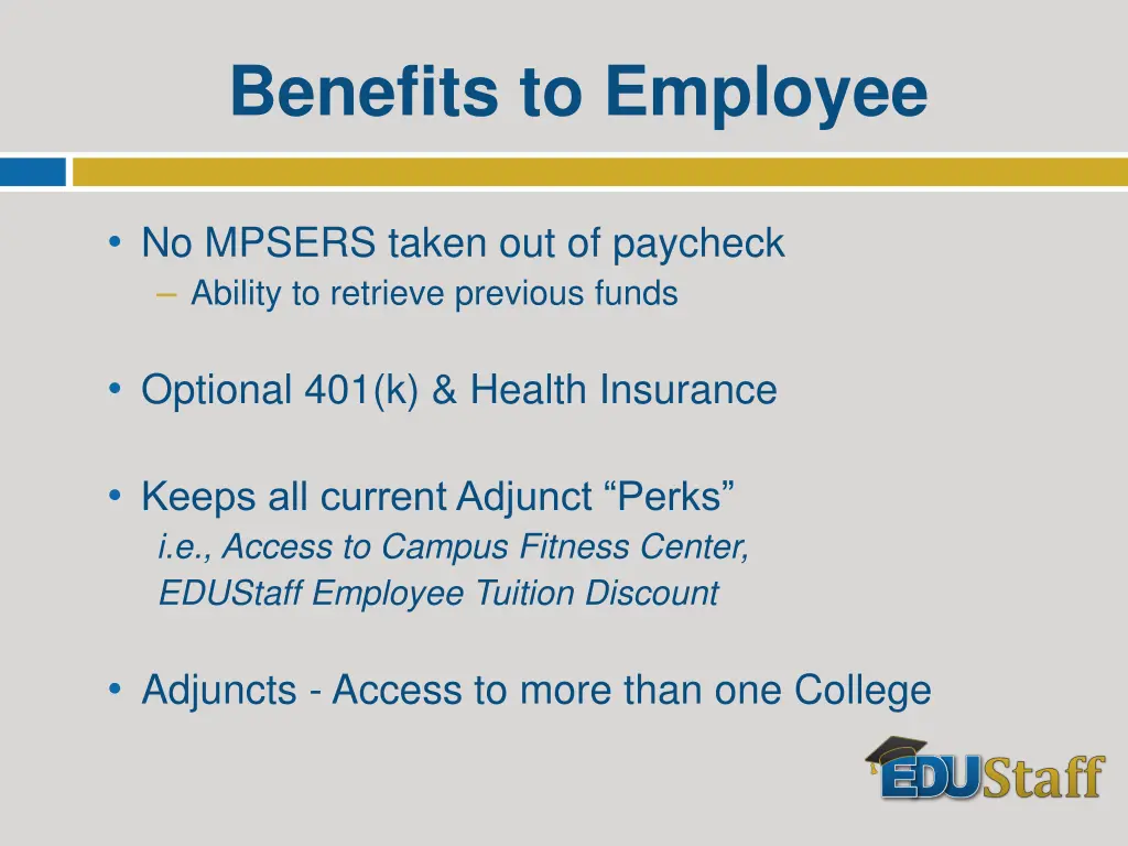 benefits to employee