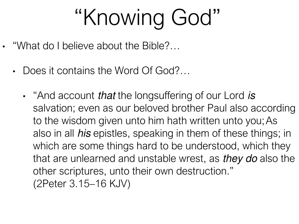 knowing god 10