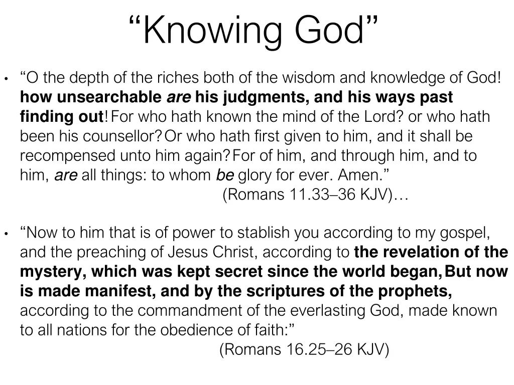 knowing god 12