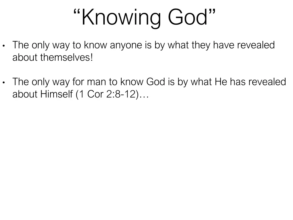 knowing god 2