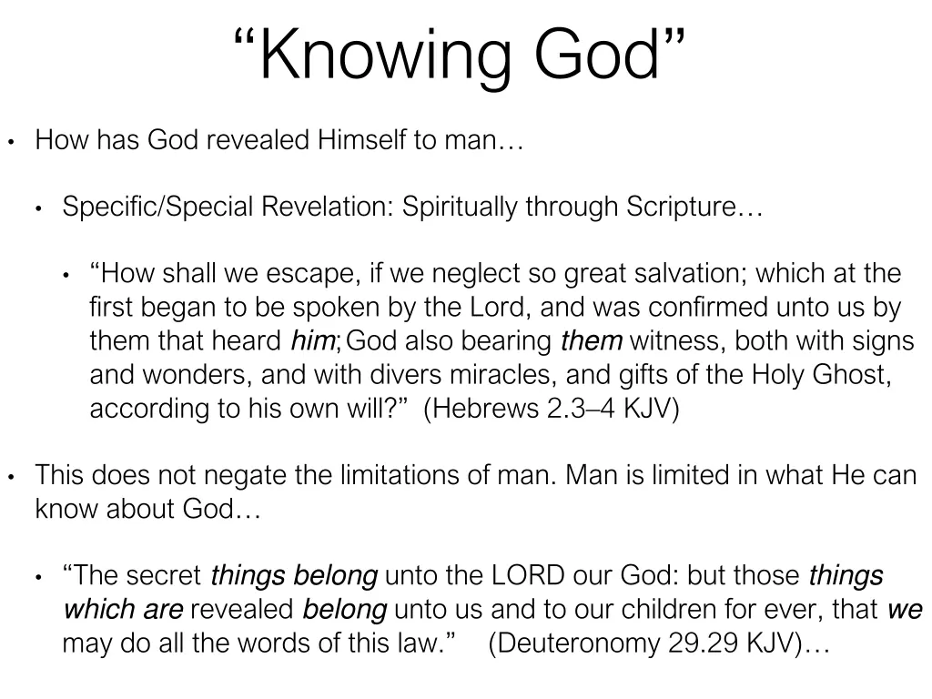 knowing god 6