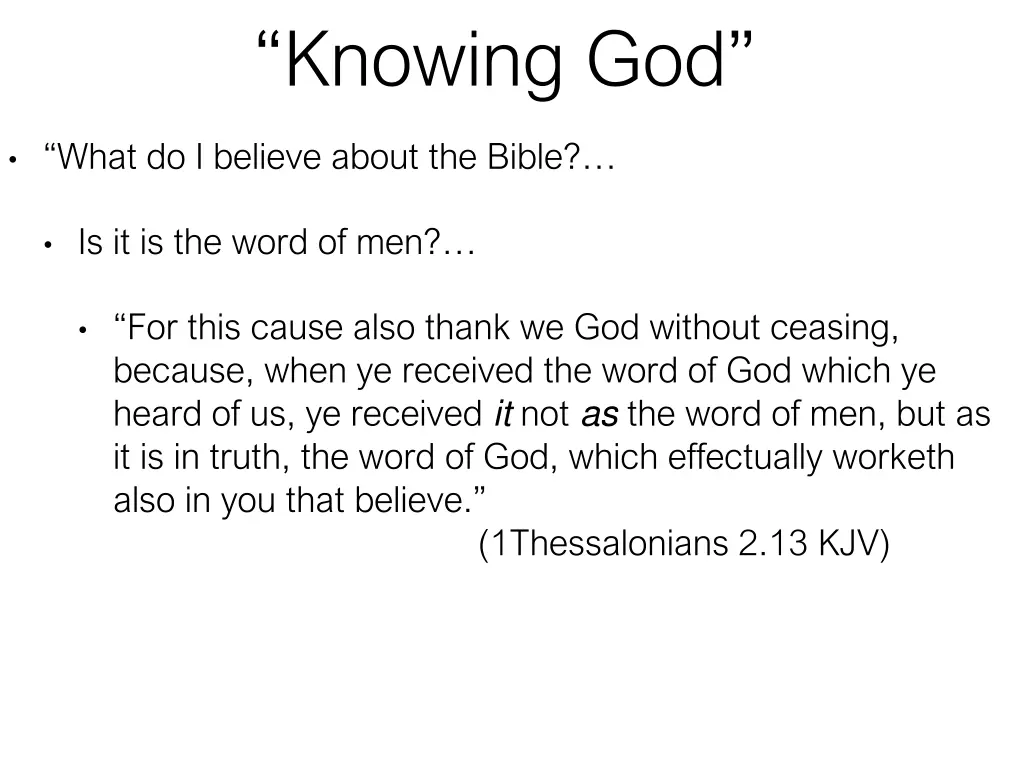 knowing god 8