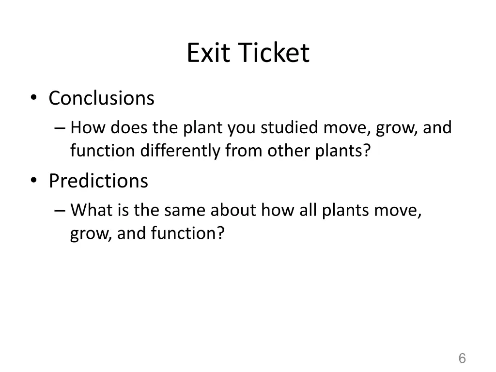 exit ticket